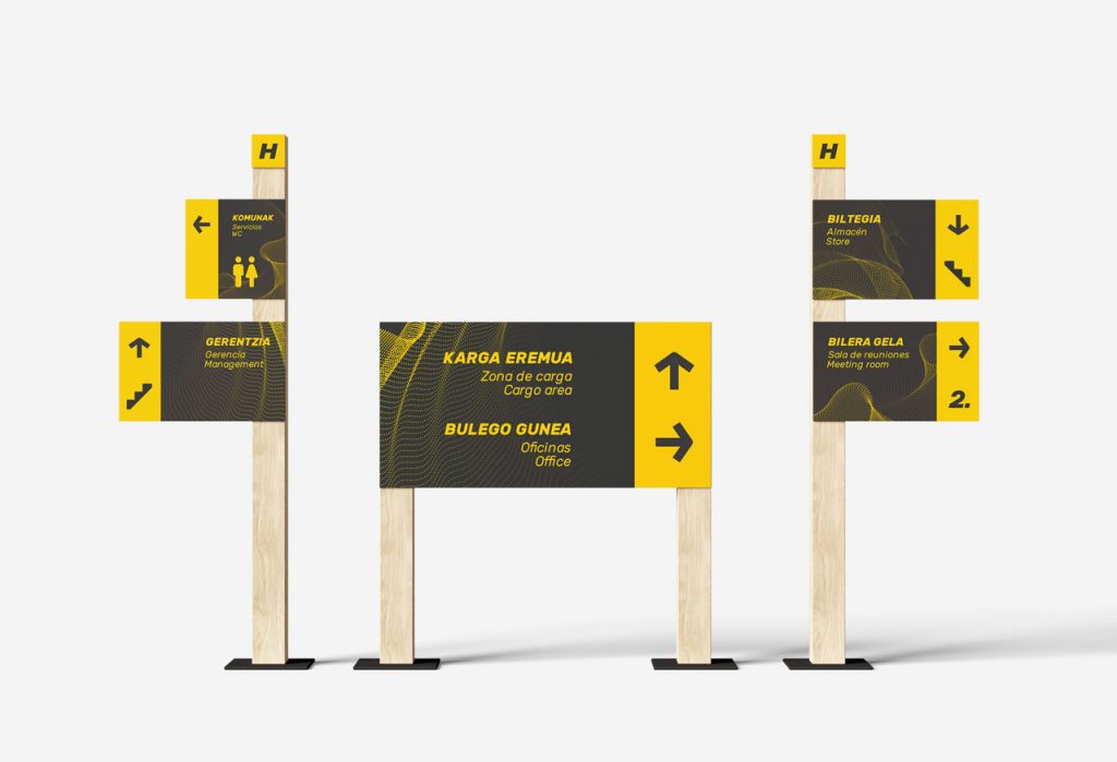 Ejemplos de señalética de HRE Automation