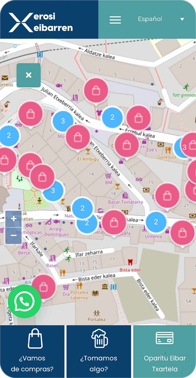 Mapa web de Erosieibarren.eus