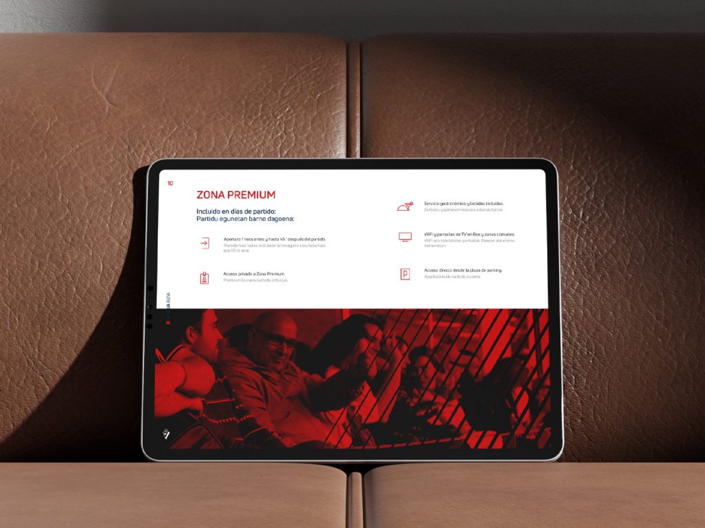 SD Eibar Ipurua Bizirik interior tablet