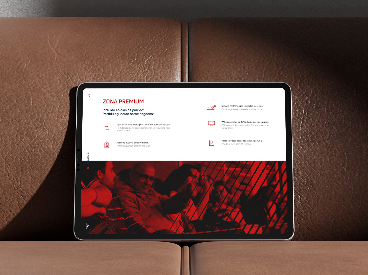 SD Eibar Ipurua Bizirik interior tablet